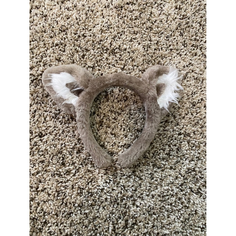 Lot of 5 Faux Fur Brown White Animal Ear Headbands Cosplay Costume Accessories